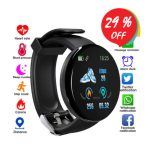 ساعه رابر تاتش اسود + D18 Smart Watch