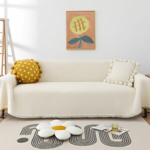 مفرش مضلع فرنسي اوف وايت