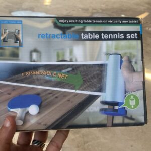 شبكة بينج بونج قابلة للسحب تناسب اي ترابيزة + مضربين + كره