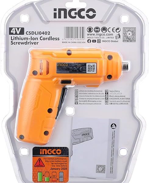 • مفك ببطارية 12 قطعة INGCO 4V