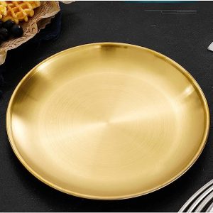 اطباق ذهبيه للتقديم مقاس 24