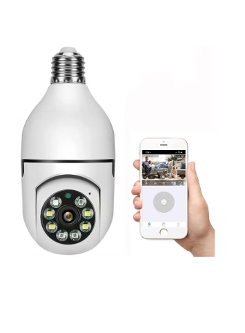 • كاميرة مراقبه علي شكل مصباح 360 درجة