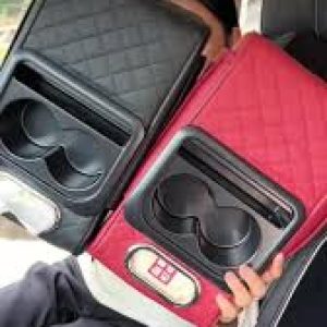 "	مسند يد مع حامل اكواب لون اسود"