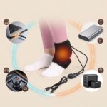 مشد قدم حراري إلكتروني USB – 3 مستويات حرارة لتخفيف آلام الكاحل والقدم