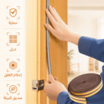 شريط لاصق عازل للغبار والحشرات بني اللون
