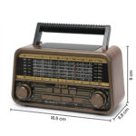 راديو ماير M-1940BT متعدد الموجات مع بلوتوث وبطارية قابلة للشحن