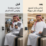 شاحن أنكر سريع 20 واط متوافق مع أجهزة أبل وسامسونج
