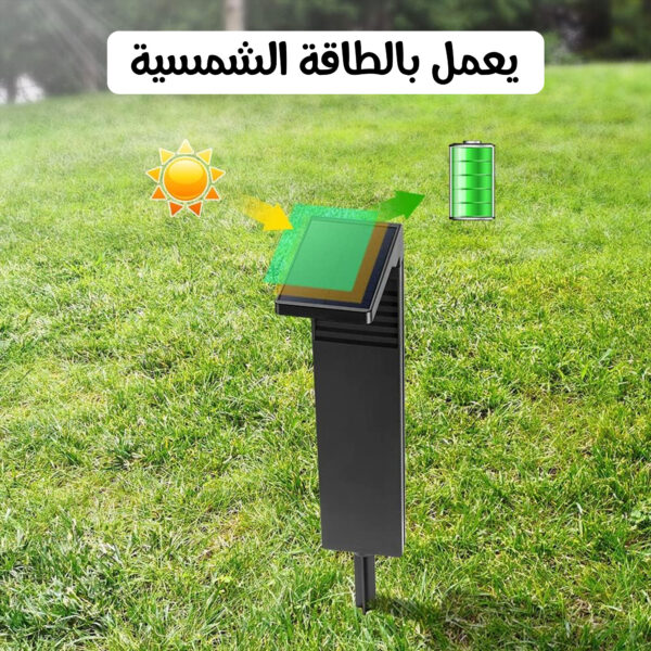 عرض حبتين عمود إنارة بالطاقة الشمسية مقاوم للماء سهل التركيب + تشغيل تلقائى