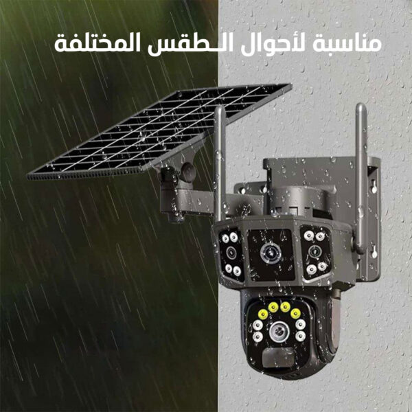 • كاميرا بالطاقة الشمسية عدسة مزدوجة شريحة  (10XZoom)