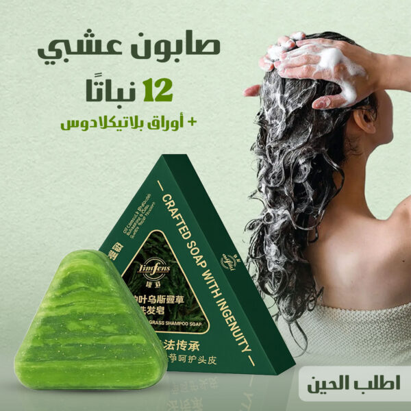 صابون الأعشاب الصيني الطبيعي الأخضر,محارب القشرة