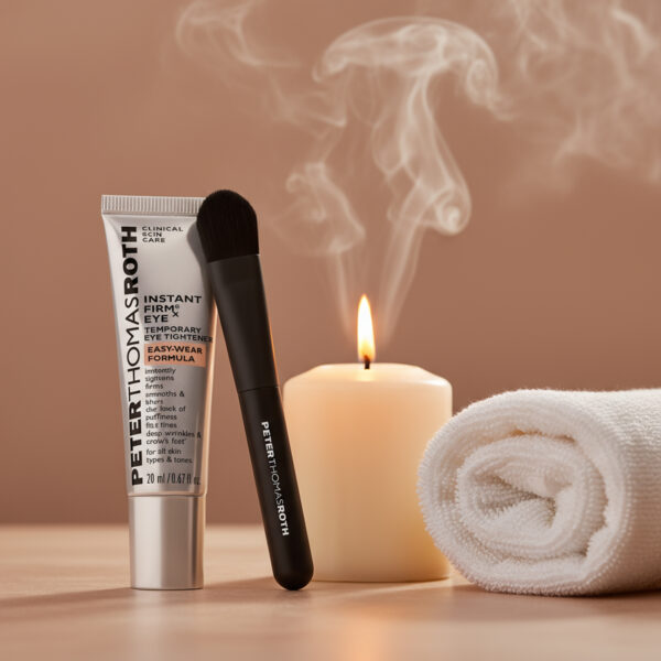 كريم شد فوري لمنطقة العين من Peter Thomas Roth مع فرشاة هدية عرض 2 قطعة