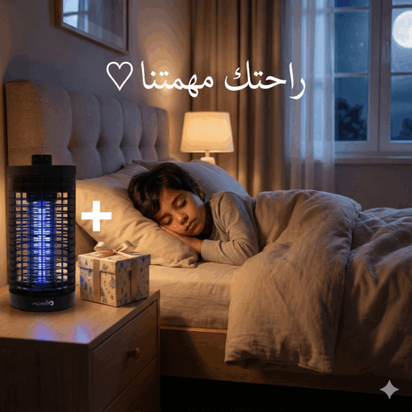 مصباح قاتل البعوض بالاشعة فوق البنفسجية 4200 فولت مع هدية مجانية