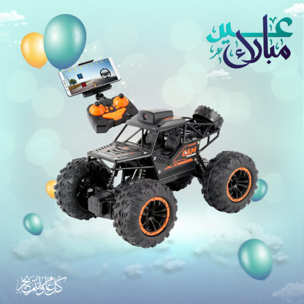 • سيارة للطرق الوعرة مع جهاز تحكم عن بعد وواي فاي وكاميرا عالية الدقة
