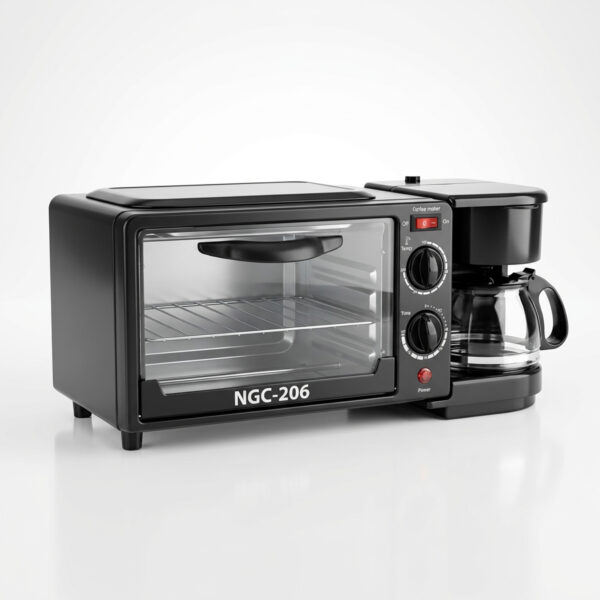 ميكروويف وقلاية وصانعة قهوة 3 في 1 نيو جولدن